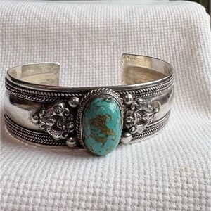 Sterling Silver and Turquoise Cuff Bracelet